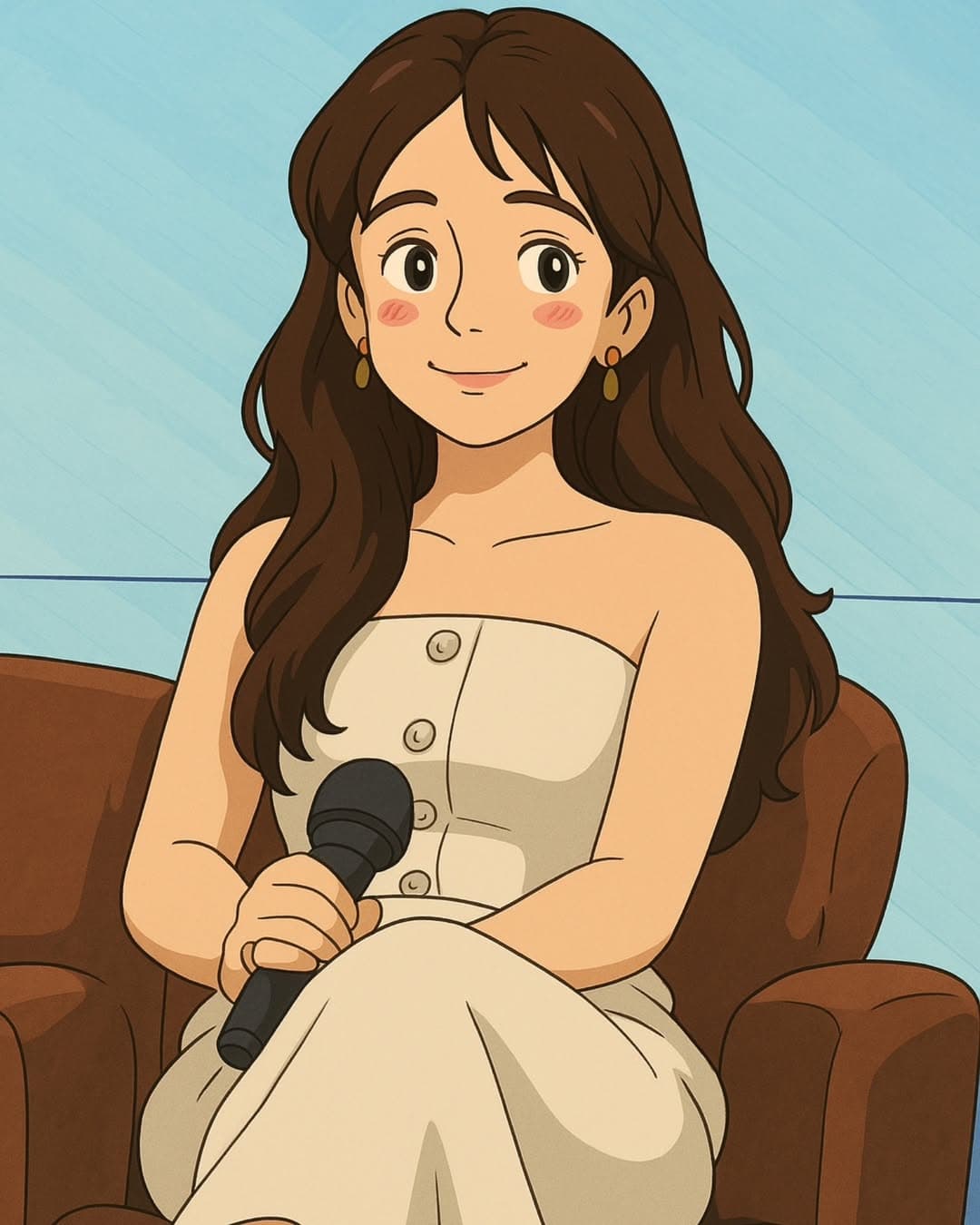 Girl transformed to Ghibli style